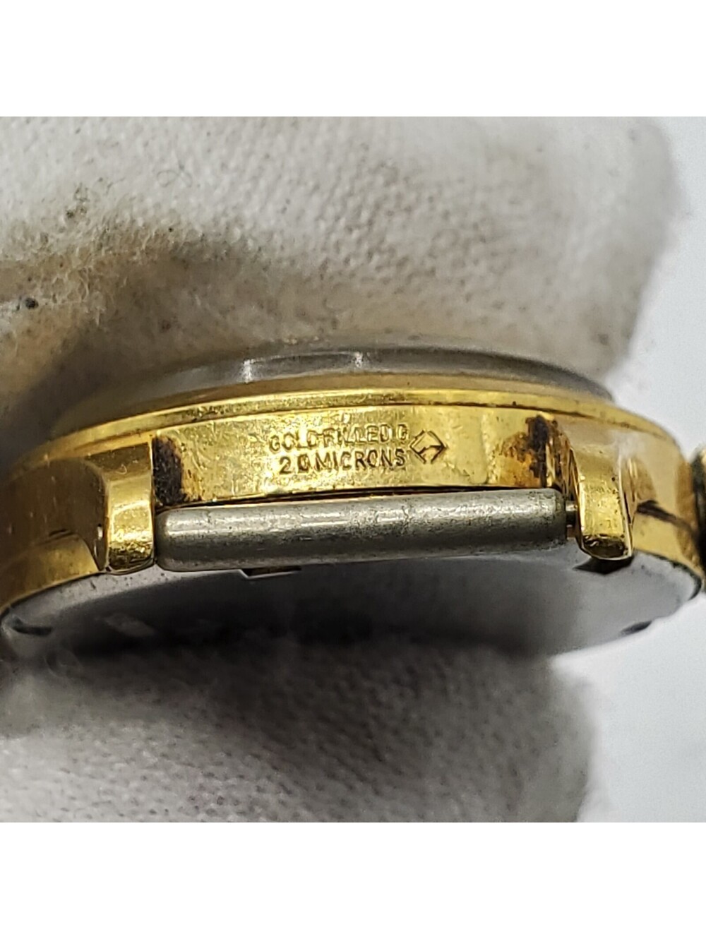 Vintage Technos Gold Filled 20 Microns Sub Dial Mechanical Watch Women Running - Picture 8 of 12